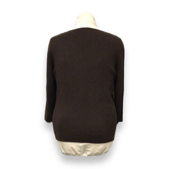 Color Block Womens Sweater By Goodclothes Large 100% Cotton Brown & Beige - Picture 4 of 7